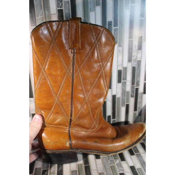 Vintage Brown Leather Boots Size 10.5‎ main image 6